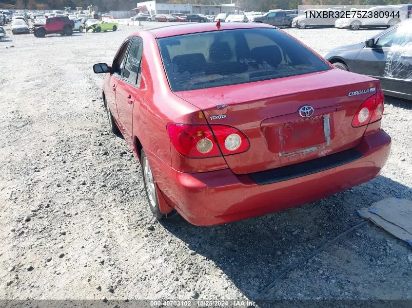 2005 Toyota Corolla Le VIN: 1NXBR32E75Z380944 Lot: 40703102