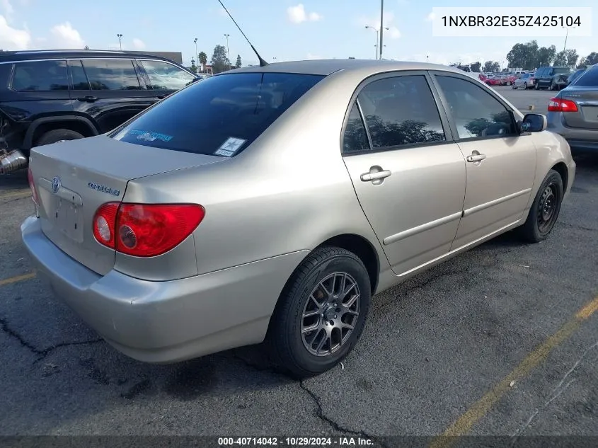 2005 Toyota Corolla Le VIN: 1NXBR32E35Z425104 Lot: 40714042