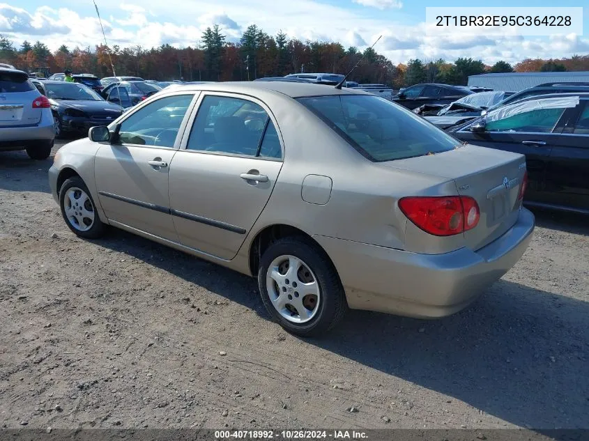 2005 Toyota Corolla Ce/Le/S VIN: 2T1BR32E95C364228 Lot: 40718992