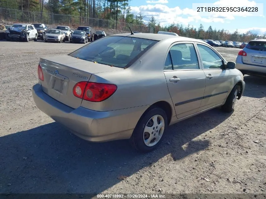 2005 Toyota Corolla Ce/Le/S VIN: 2T1BR32E95C364228 Lot: 40718992