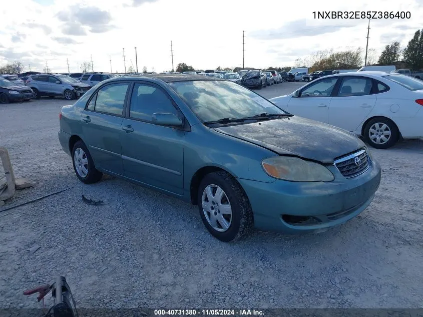 2005 Toyota Corolla Le VIN: 1NXBR32E85Z386400 Lot: 40731380