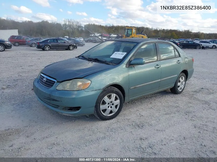 2005 Toyota Corolla Le VIN: 1NXBR32E85Z386400 Lot: 40731380