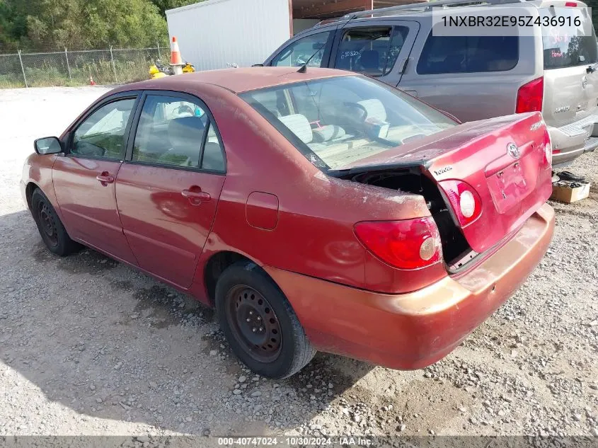 2005 Toyota Corolla Le VIN: 1NXBR32E95Z436916 Lot: 40747024