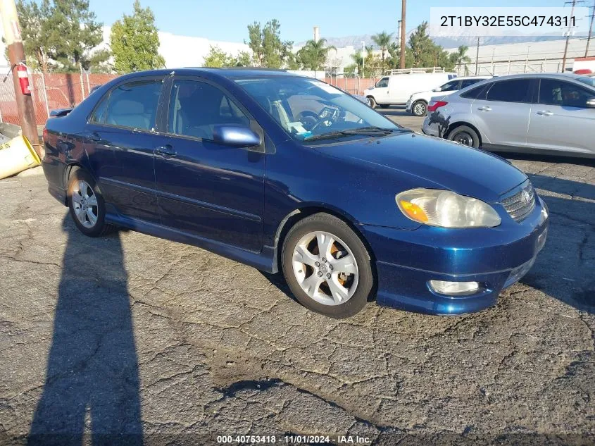 2005 Toyota Corolla Xrs VIN: 2T1BY32E55C474311 Lot: 40753418