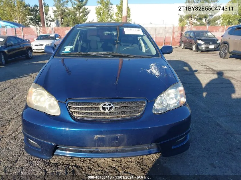 2005 Toyota Corolla Xrs VIN: 2T1BY32E55C474311 Lot: 40753418