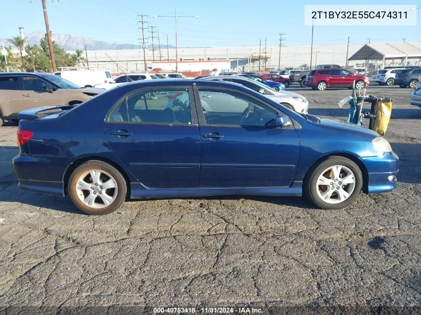 2005 Toyota Corolla Xrs VIN: 2T1BY32E55C474311 Lot: 40753418