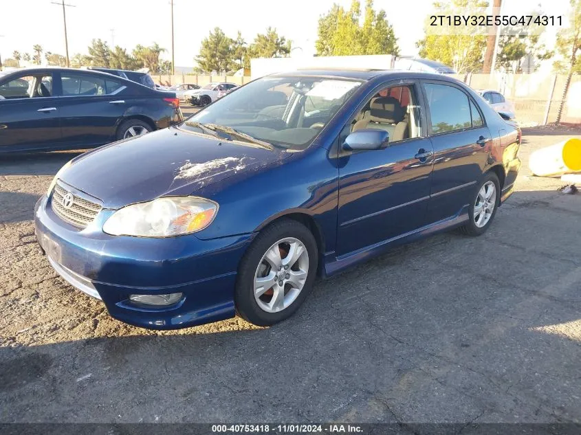 2005 Toyota Corolla Xrs VIN: 2T1BY32E55C474311 Lot: 40753418