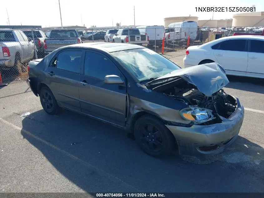 2005 Toyota Corolla S VIN: 1NXBR32E15Z505081 Lot: 40754056