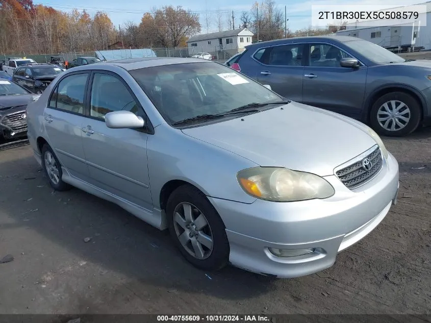 2005 Toyota Corolla S VIN: 2T1BR30EX5C508579 Lot: 40755609