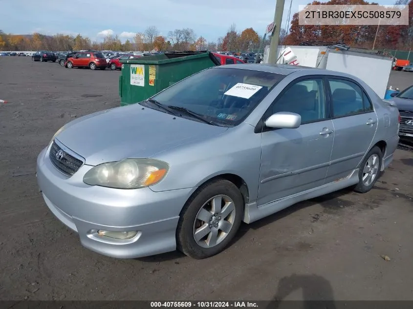 2005 Toyota Corolla S VIN: 2T1BR30EX5C508579 Lot: 40755609