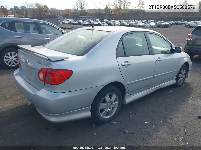 2005 Toyota Corolla S VIN: 2T1BR30EX5C508579 Lot: 40755609