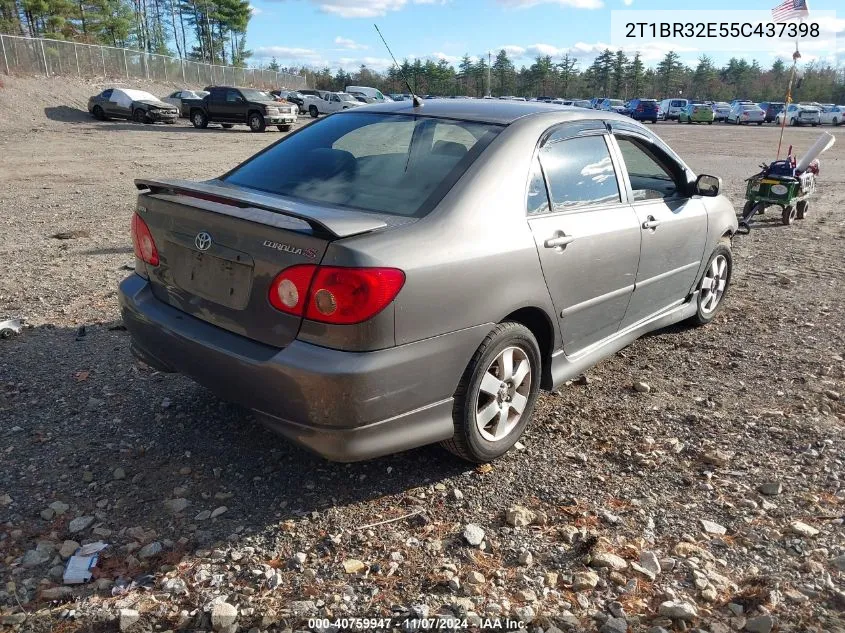 2005 Toyota Corolla S VIN: 2T1BR32E55C437398 Lot: 40759947