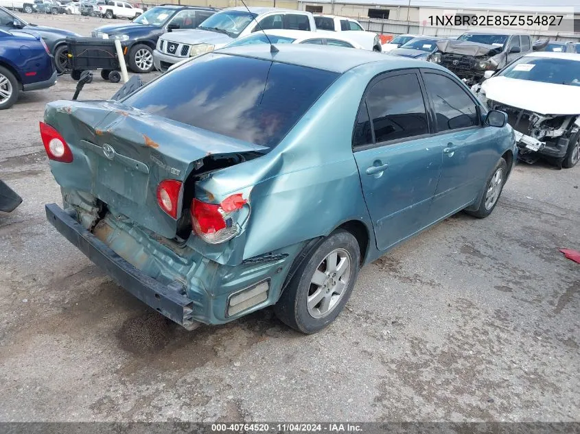 2005 Toyota Corolla Le VIN: 1NXBR32E85Z554827 Lot: 40764520