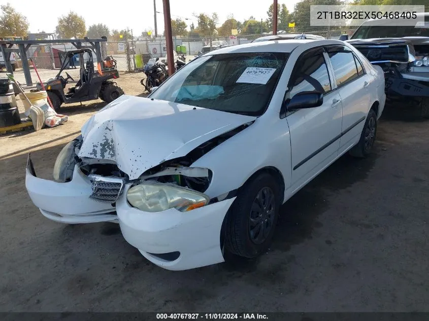 2005 Toyota Corolla Ce VIN: 2T1BR32EX5C468405 Lot: 40767927