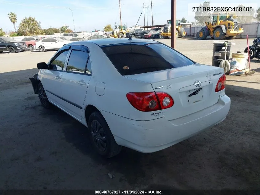 2005 Toyota Corolla Ce VIN: 2T1BR32EX5C468405 Lot: 40767927