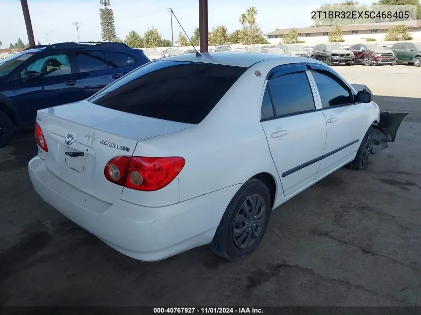 2005 Toyota Corolla Ce VIN: 2T1BR32EX5C468405 Lot: 40767927