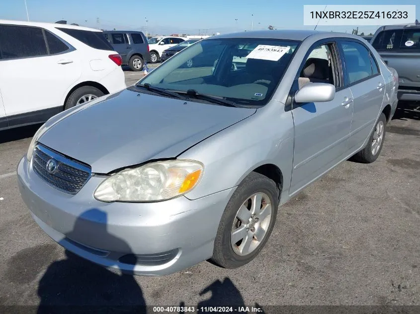 2005 Toyota Corolla Le VIN: 1NXBR32E25Z416233 Lot: 40783843