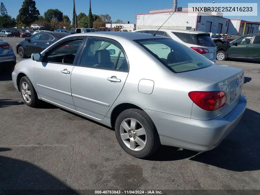 2005 Toyota Corolla Le VIN: 1NXBR32E25Z416233 Lot: 40783843