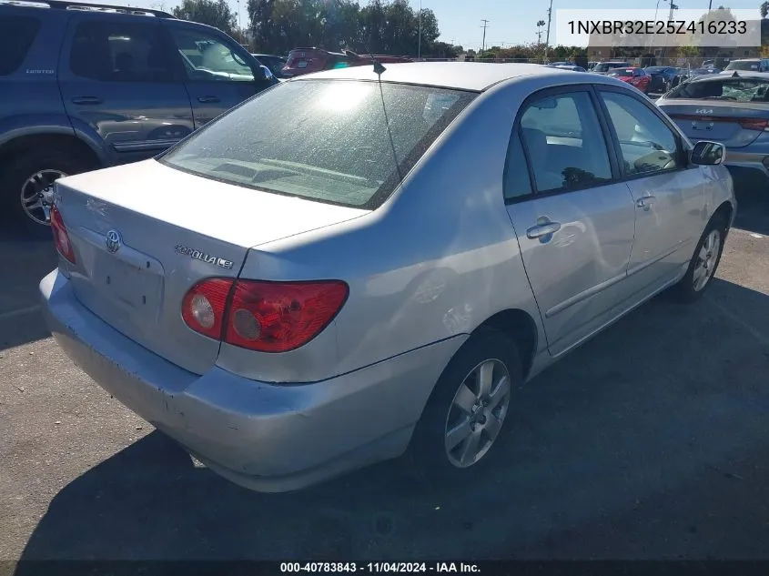 2005 Toyota Corolla Le VIN: 1NXBR32E25Z416233 Lot: 40783843