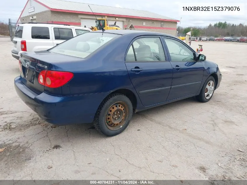 2005 Toyota Corolla Ce VIN: 1NXBR32E15Z379076 Lot: 40784231