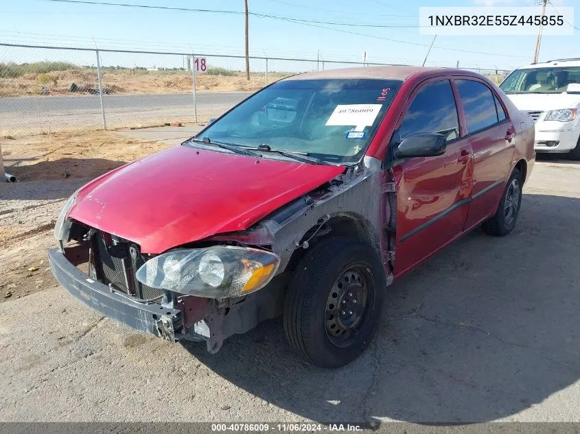 2005 Toyota Corolla Ce VIN: 1NXBR32E55Z445855 Lot: 40786009