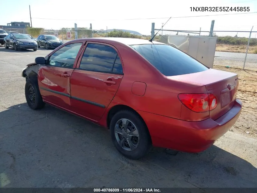 2005 Toyota Corolla Ce VIN: 1NXBR32E55Z445855 Lot: 40786009