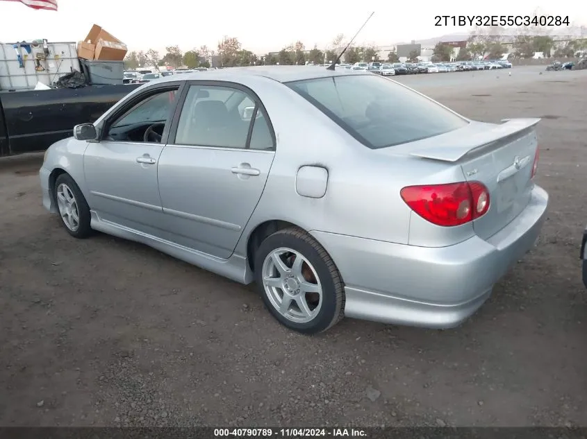 2005 Toyota Corolla Xrs VIN: 2T1BY32E55C340284 Lot: 40790789