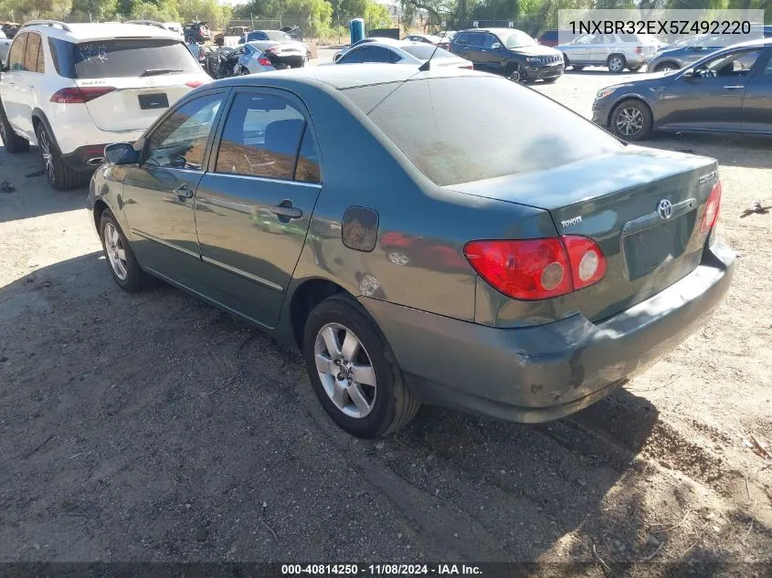 2005 Toyota Corolla Ce VIN: 1NXBR32EX5Z492220 Lot: 40814250