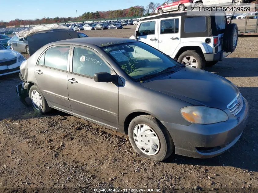 2005 Toyota Corolla Le VIN: 2T1BR30E35C439959 Lot: 40841452