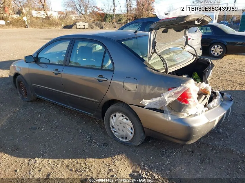 2005 Toyota Corolla Le VIN: 2T1BR30E35C439959 Lot: 40841452