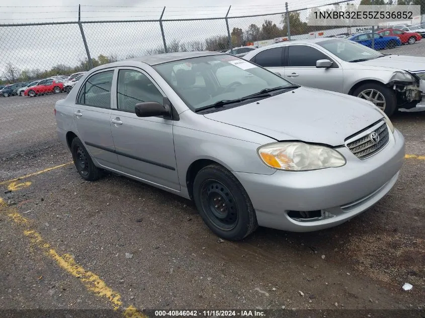 2005 Toyota Corolla Ce VIN: 1NXBR32E55Z536852 Lot: 40846042