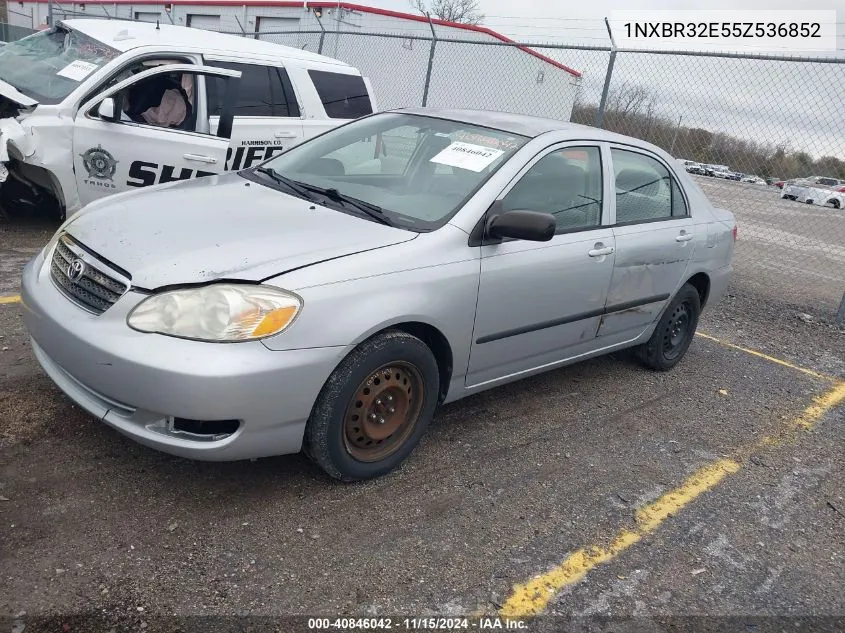 2005 Toyota Corolla Ce VIN: 1NXBR32E55Z536852 Lot: 40846042