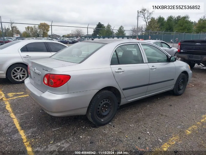 2005 Toyota Corolla Ce VIN: 1NXBR32E55Z536852 Lot: 40846042