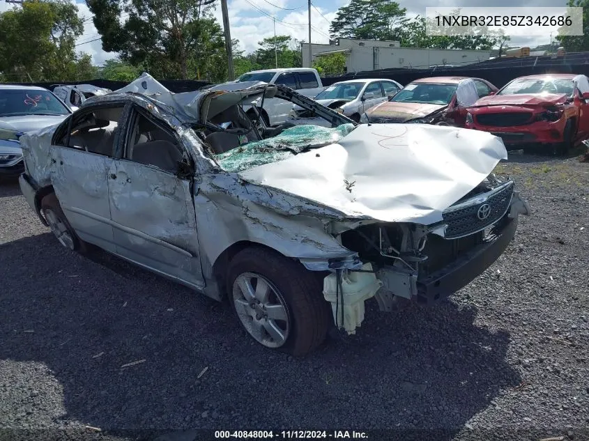 2005 Toyota Corolla Le VIN: 1NXBR32E85Z342686 Lot: 40848004