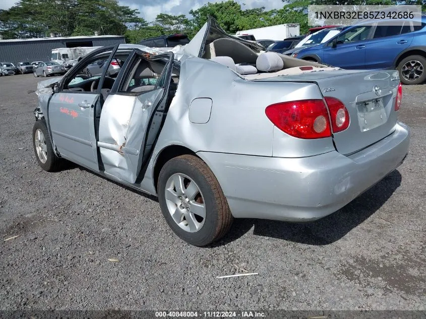 2005 Toyota Corolla Le VIN: 1NXBR32E85Z342686 Lot: 40848004