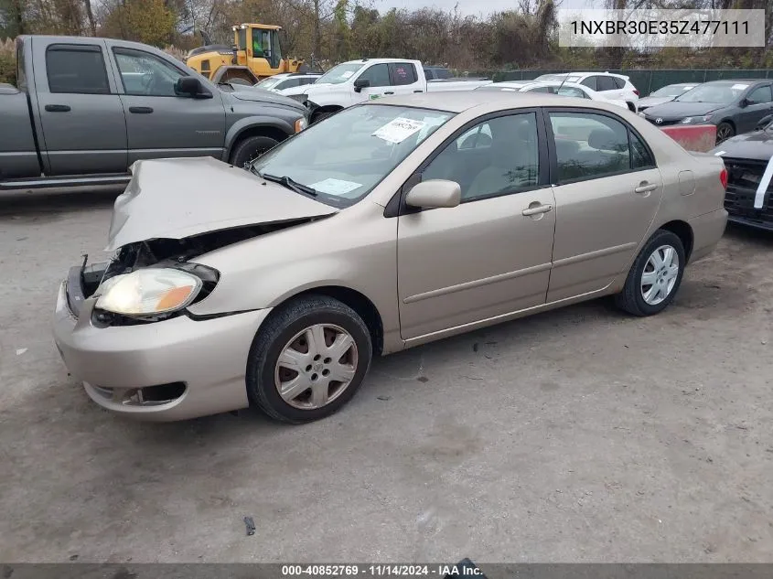 2005 Toyota Corolla Le VIN: 1NXBR30E35Z477111 Lot: 40852769