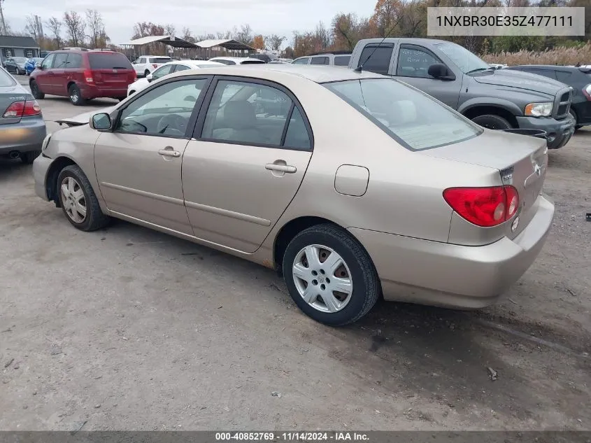 2005 Toyota Corolla Le VIN: 1NXBR30E35Z477111 Lot: 40852769