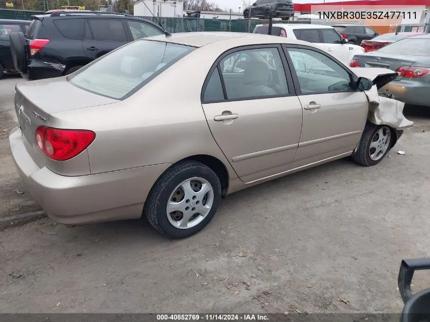 2005 Toyota Corolla Le VIN: 1NXBR30E35Z477111 Lot: 40852769