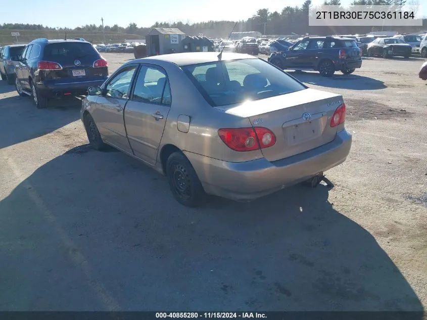 2005 Toyota Corolla Le VIN: 2T1BR30E75C361184 Lot: 40855280