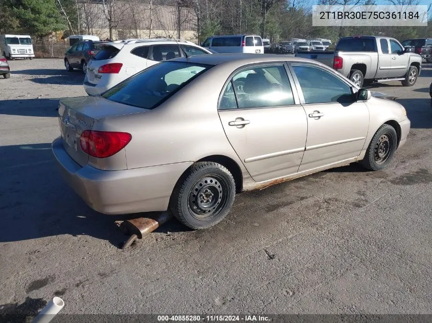 2005 Toyota Corolla Le VIN: 2T1BR30E75C361184 Lot: 40855280