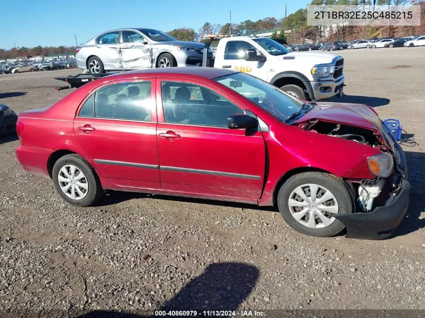 2005 Toyota Corolla Ce VIN: 2T1BR32E25C485215 Lot: 40860979