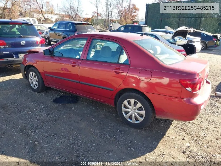 2005 Toyota Corolla Ce VIN: 2T1BR32E25C485215 Lot: 40860979