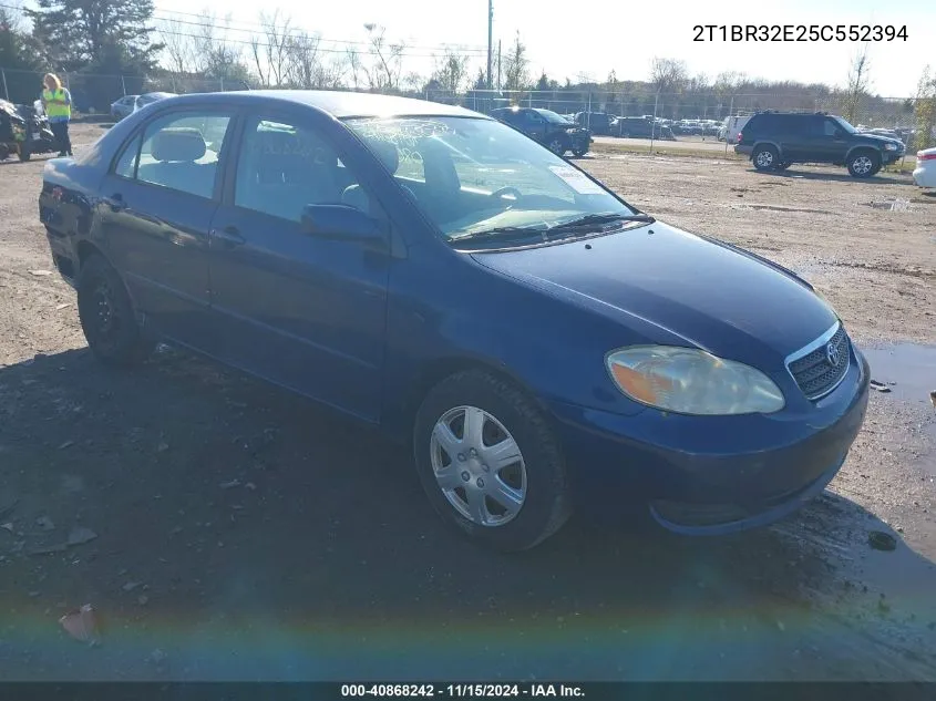 2005 Toyota Corolla Le VIN: 2T1BR32E25C552394 Lot: 40868242