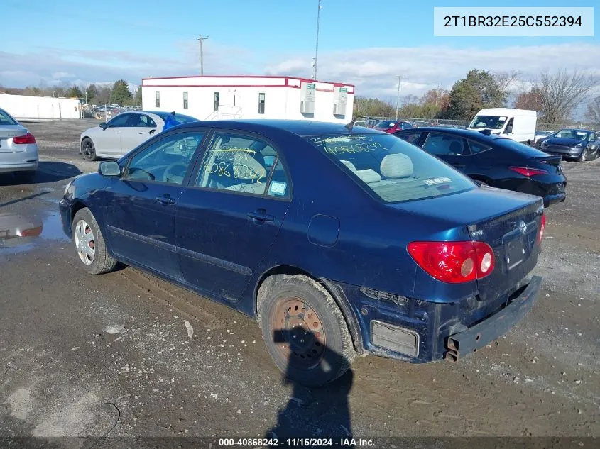 2005 Toyota Corolla Le VIN: 2T1BR32E25C552394 Lot: 40868242