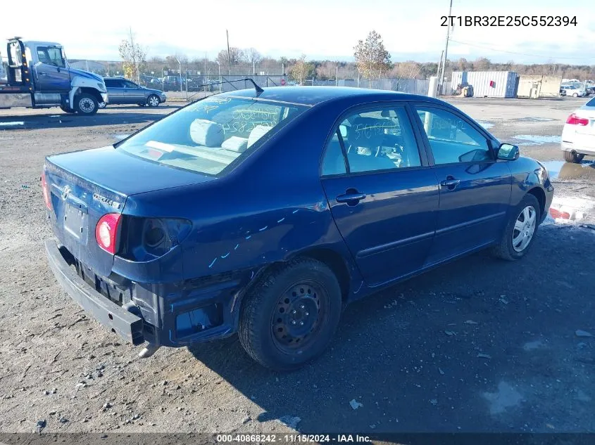 2005 Toyota Corolla Le VIN: 2T1BR32E25C552394 Lot: 40868242