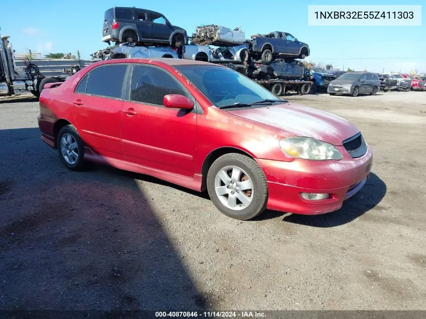 2005 Toyota Corolla S VIN: 1NXBR32E55Z411303 Lot: 40870846