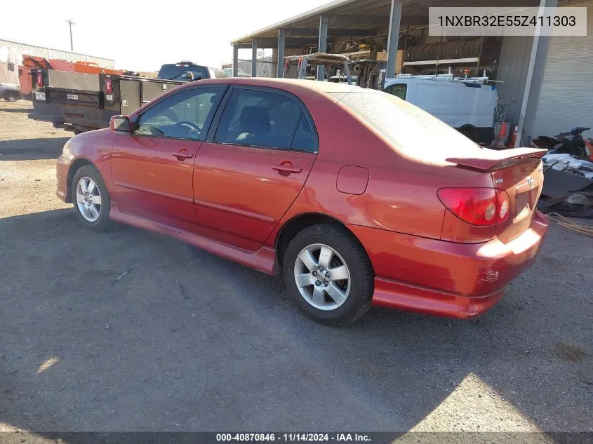 2005 Toyota Corolla S VIN: 1NXBR32E55Z411303 Lot: 40870846