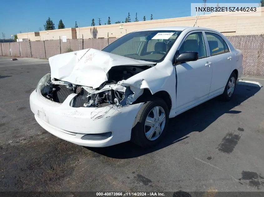 2005 Toyota Corolla Ce VIN: 1NXBR32E15Z446243 Lot: 40873966