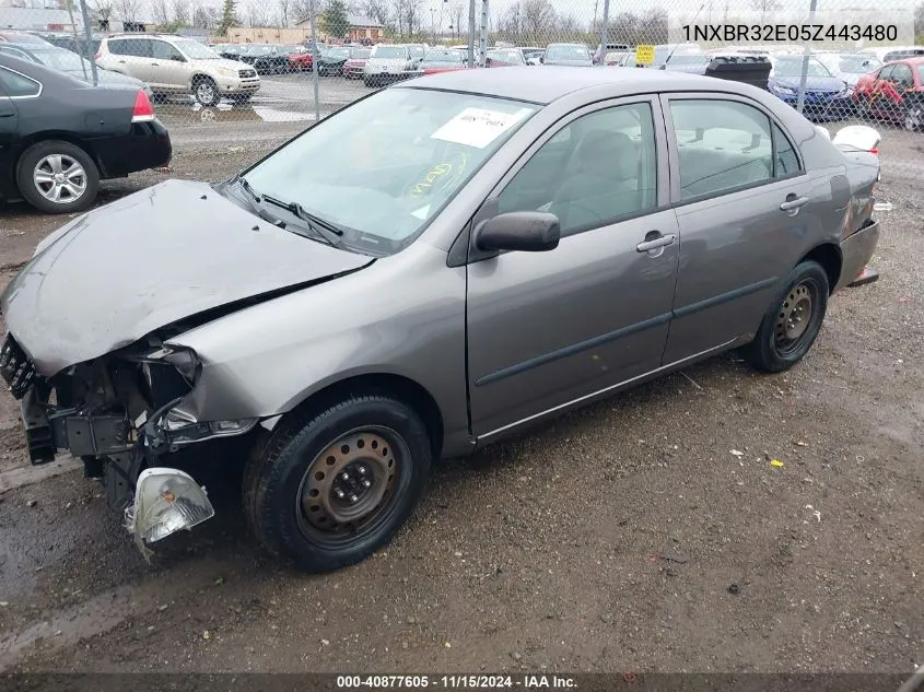 2005 Toyota Corolla Ce VIN: 1NXBR32E05Z443480 Lot: 40877605