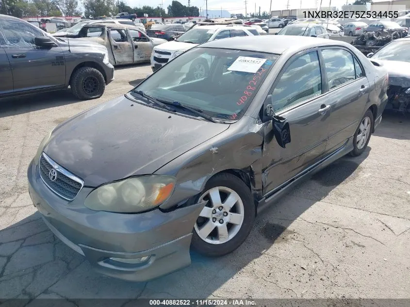 2005 Toyota Corolla S VIN: 1NXBR32E75Z534455 Lot: 40882522